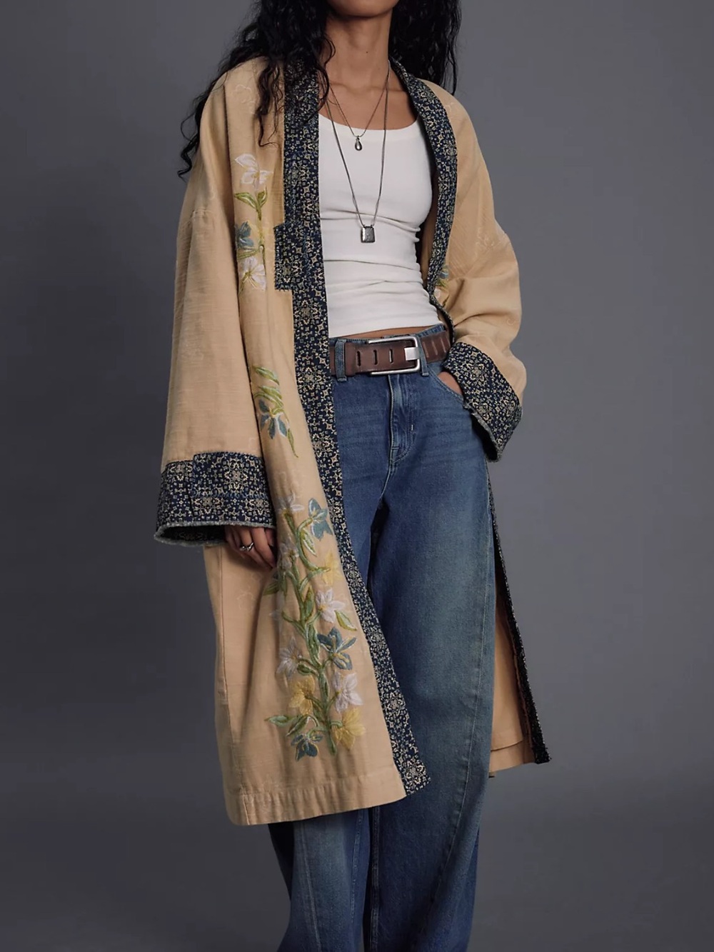 NWT Free People Henlow Embroidered Duster Size XS/Small